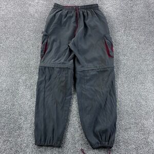 Vintage Y2K Generation‎ One Cargo Pants Mens S Gray Baggy Wide Convertible Rave
